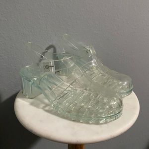 Kalli Clear Heeled Jelly Shoes